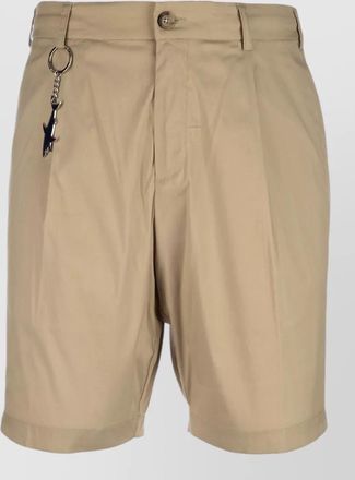 Paul & Shark tailored bermuda shorts belt loops pockets keychain