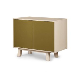 Mon Petit Meuble Fran&ccedil;ais Aparador bajo de 2 puertas l.100 cm, fresno