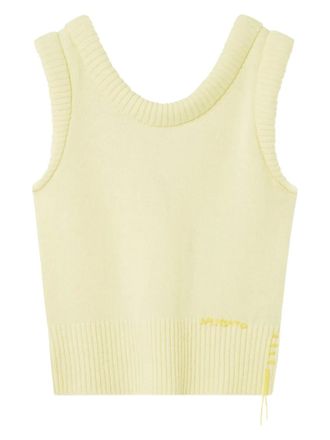 Axel Arigato Marla ribbed sleeveless vest - women - Wool/Polyamide - L - Yellow