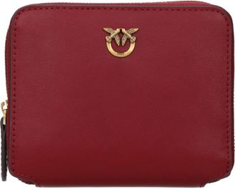 Pinko Pinko Donnas Portafoglio In Pelle Rosso/Rosso Scuro