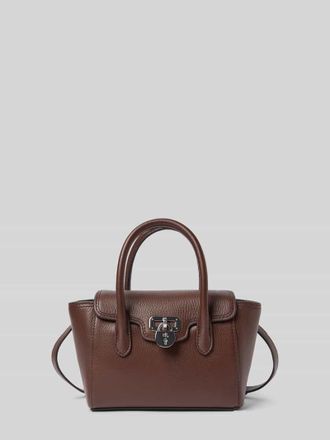 Lauren Ralph Lauren Handtasche aus Rindsleder mit Tragehenkeln in Dunkelbraun, Gr&ouml;&szlig;e 1