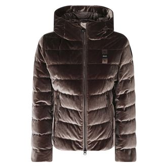 Blauer Piumino in Velluto Liscio Velly - - Jackets - Donna - Marrone - S