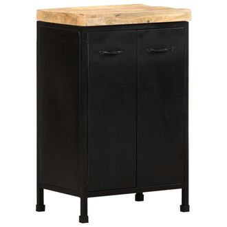 vidaXL Vidaxl - Aparador De Madera De Mango Rugosa 47x35x76 Cm