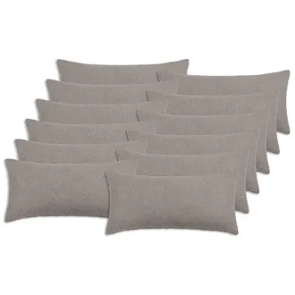 vidaXL Funda De Almohada 12 Pcs Heerlen Gris Claro 40 X 80 Cm Boucl&eacute; Vidaxl