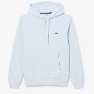 Lacoste Mens Fleece Hoodie Light Blue Cotton - Size X-Large