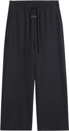 Fear of God Virgin Wool Wide Leg Drawstring Pants in Black at Nordstrom, Size X-Large