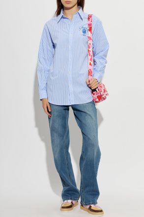 A Bathing Ape Shirt With Logo, Womens, Blue