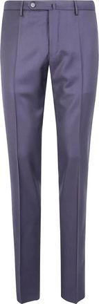 Incotex Pantaloni in lana con pieghe - Blu