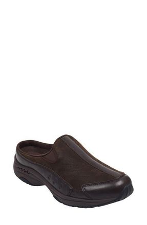 Easy Spirit Traveltime Clog Sneaker in Dark Brown Leather at Nordstrom, Size 7.5
