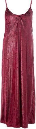Lardini Womens Velvet Slip Dress Scoop Neck Sleeveless Maxi - Dark Red - Size EU 40 (Womens)