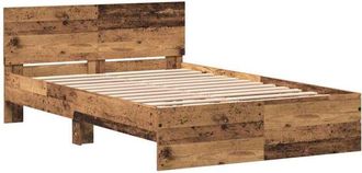 vidaXL Estructura De Cama Con Respaldo Madera Vieja 120 X 190 Cm Vidaxl