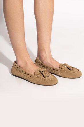 Isabel Marant Faxel Suede Shoes, Womens, Beige