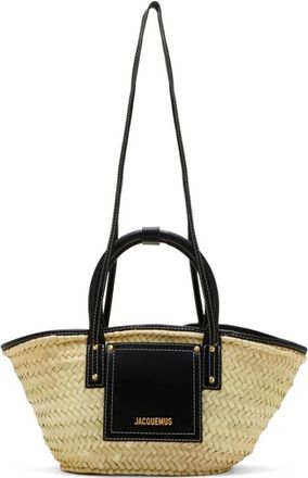 Jacquemus Natural/Black Le Petit Large Tote