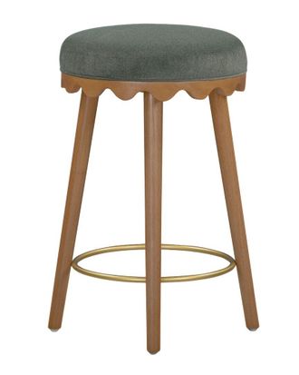TOV Furniture Tov Furniture Oodle Performance Vegan Mohair Light Walnut Counter Stool