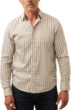 Faherty The Movement Stretch Cotton Blend Twill Button-Up Shirt in Wind Grey Gingham at Nordstrom Rack, Size Xx-Large