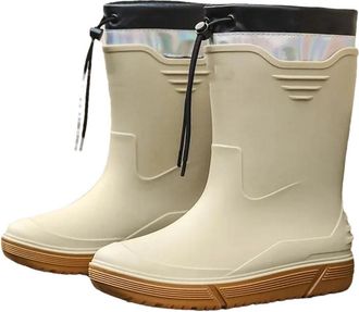 Generic Mens Waterproof Anti-Slip Thick Bottomed Kitchen Rain Boots Fishing Shoes Wear-Resistant Shoes