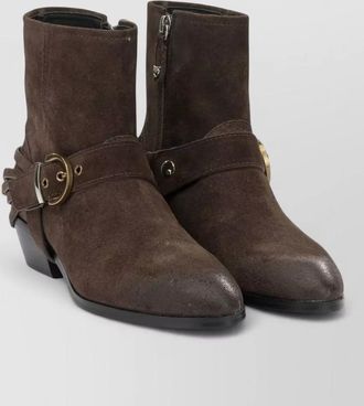Pinko suede leather ankle boots