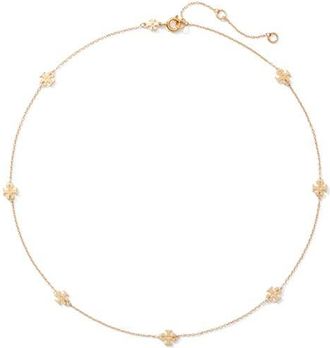 Tory Burch Delicate Icon Necklace in Tory Gold at Nordstrom
