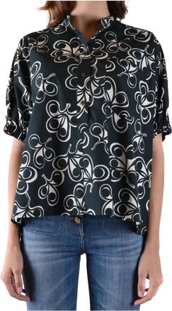 Aspesi Multikleur Ss 20 Overhemd - Dames - Overhemden - Zwart - XS - Overhemden