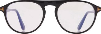 Tom Ford Blue Light Block Pilot Mens Eyeglasses FT6118-B 001 52