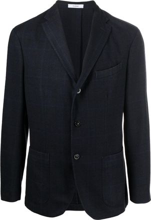 Boglioli single-breasted wool blazer - men - Wool/Cupro - 52 - Blue