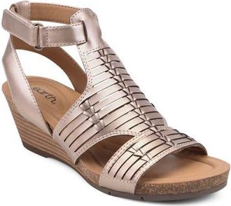 Earth Helodie Wedge Sandal in Pewter at Nordstrom, Size 8.5
