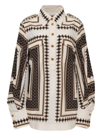 Zimmermann Blusa con stampa - Nero