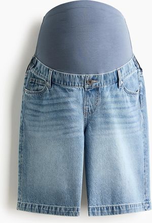 H&M MAMA Bermudashorts aus Denim - Helles Denimblau