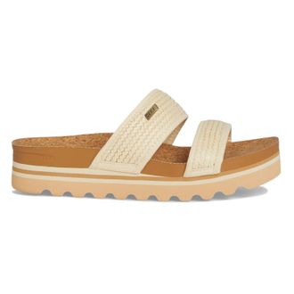 Reef Cushion Vista Hi Vegan Leather Womens Slides Sandals - Vintage Raffia - Size:UK 5.5