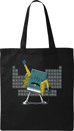 Generic Periodic table Mercury singer pop culture funny artist joke Natural Ecological Cotton Tote Bag Black