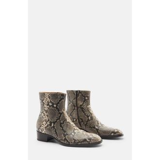 Scarosso Warren Boots in Beige - Python-Printed Calf at Nordstrom, Size 43.5