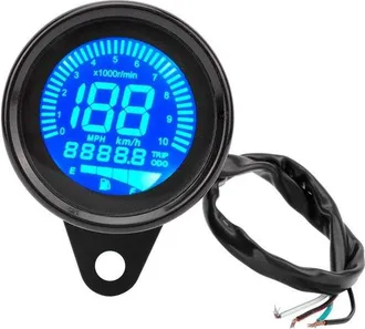OEM Tac&oacute;metro Y Veloc&iacute;metro Digital Led Universal Para Coche Y Motocicleta - M&aacute;x. 199 Km/h - Cc 12v (negro)