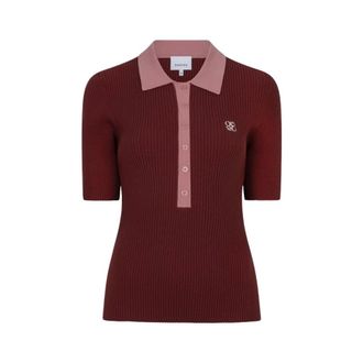 Dante6 Byra Gebreide Polo - Dames - Truien - Rood - Maat: XL Viscose