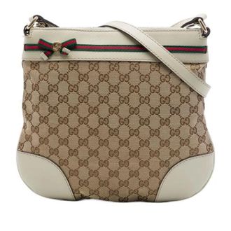 Gucci Pre-owned Mayfair Crossbody Bag - Dames - Pre-owned - Beige - Maat: ONE Size Leer
