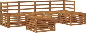 vidaXL Conjunto De Sof&aacute;s De Exterior 6 Uds. Natural Vidaxl