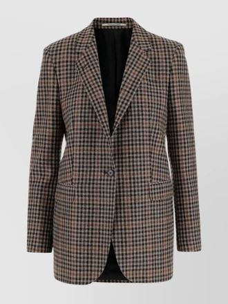 Tagliatore notched lapels checked blazer