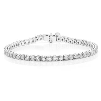 Vir Jewels 3 cttw Lab Grown Diamond Tennis Bracelet in Sterling Silver 7 Inch For Women