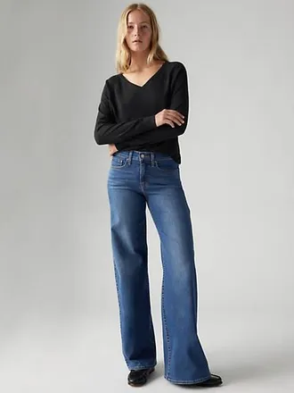 Levi's 318 Shaping Wide Leg Jeans - Womens - 25X30 - Blue