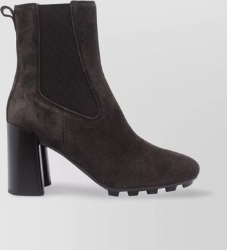 Hogan suede leather ankle boots