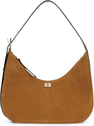 Ganni C1040024 983 Schoudertas - Dames - Schoudertassen - Bruin - ONE Size - Tassen