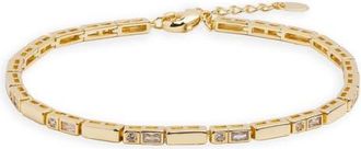 Argento Vivo Cubic Zirconia Bar Bracelet in Gold at Nordstrom