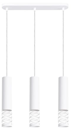 Sollux Lighting Design Pendellampe Lami 3-Flammig (linear), Weiss