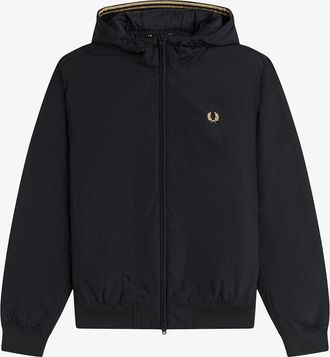 Fred Perry Mens Fred Perry J1304 Hooded Brentham Jacket - Black - Size: 38/Regular