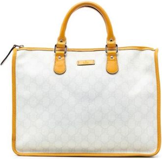 Gucci Pre-owned Handbags, female, White, Size: ONE SIZE Pre-owned Vintage Fabric Handbag
