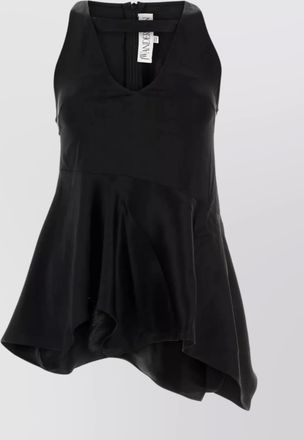 J.W.Anderson asymmetric v-neck satin top