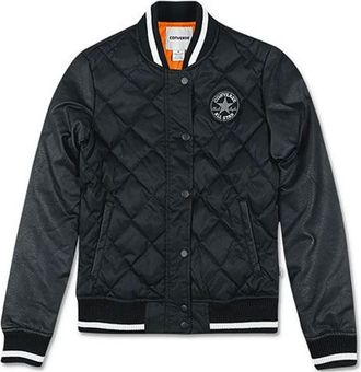 Converse (WMNS) Converse Down Jacket Asia Sizing Black White 10002397-A03