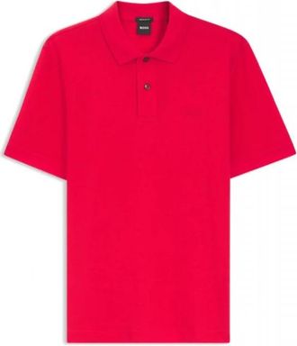HUGO BOSS Pallas Polo - Heren - Polos - Rood - L - Katoen - Tops