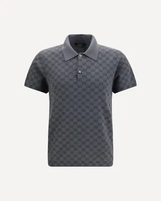 Gucci GG jacquard wool and silk Polo Shirt Male M
