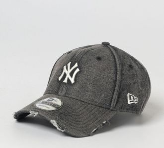 New Era Cappello 9Forty NY Yankees in denim used con logo ricamato