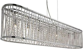 Searchlight Searchlight Elise - 8 Light Ceiling Pendant Bar Chrome with Crystals, G9
